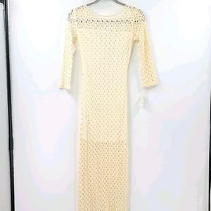 Mimi Chica Cream Lace Maxi Dress